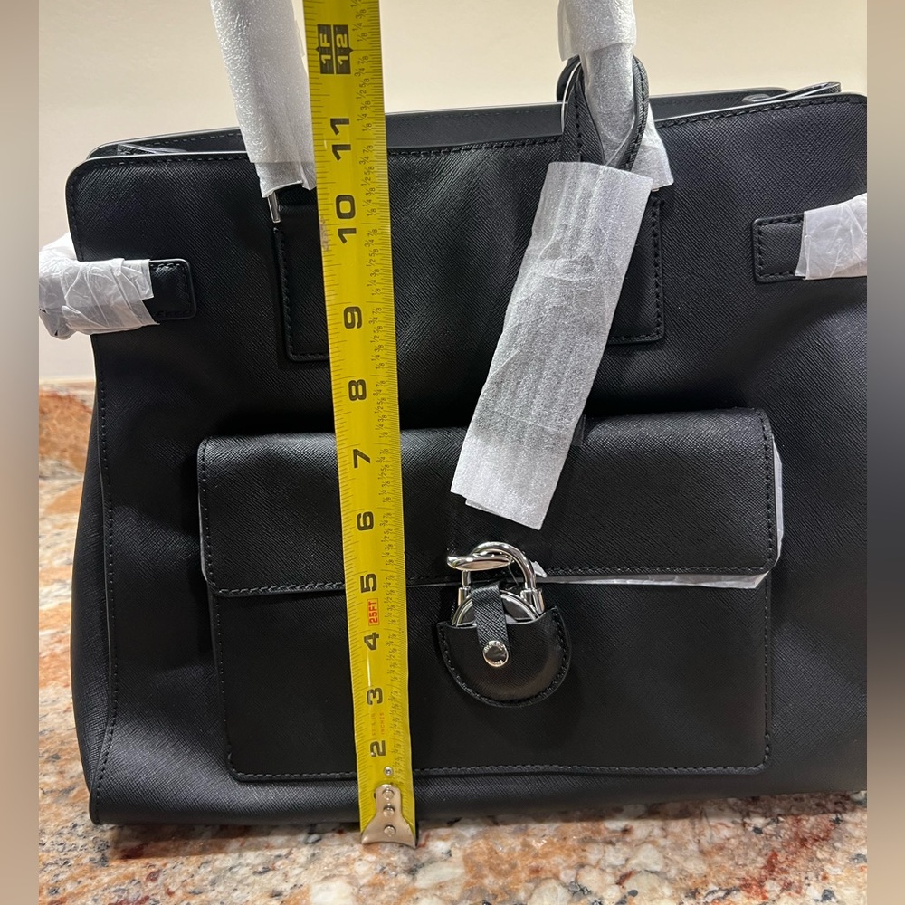 *NWT* Michael Kors Black Leather Emma Bag - Picture 10 of 16